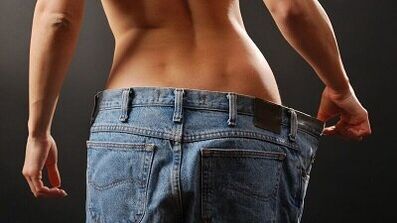 Results of weight loss in the protein diet