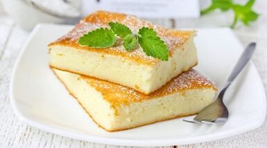 Cottage cheese casserole for gout
